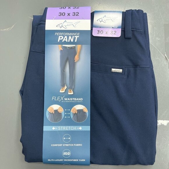 NEW Greg Norman Men's 30X32 Performance Tech Pant Flex Waistband Stretch - Picture 2 of 10